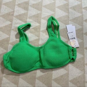 PQ PILYQ SWIM ANTHROPOLOGIE kiwi reef green ring side bikini top